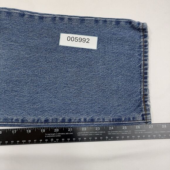 Levis Jeans Women 30 Blue Ribcage Straight Ankle Destroy Grunge Premium Denim - Picture 14 of 16